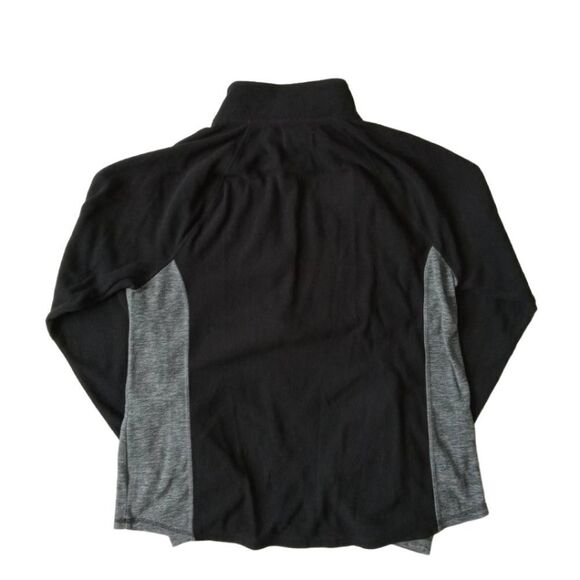 SO Juniors Black and Heather Gray Fleece Quarter Zip Pullover Sweatshirt Size XL - Picture 2 of 12